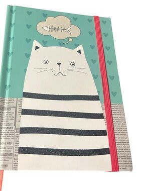 Rare & Whimsical Cat Dreaming of a Fish Journal by C R Gibson